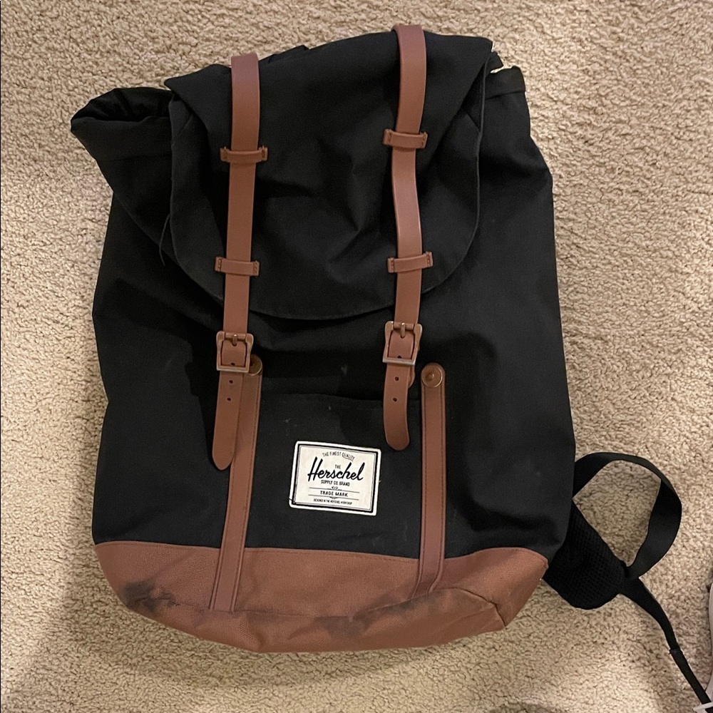 Herschel Supply Company Black and Tan Backpack